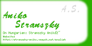 aniko stranszky business card